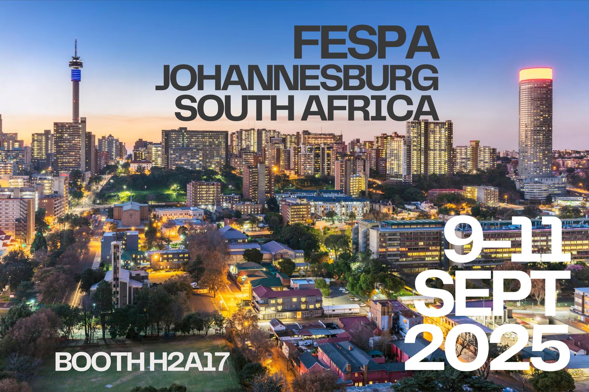 Fespa África 2025 9-11 de septiembre Johannesburgo, Sudáfrica H2A17